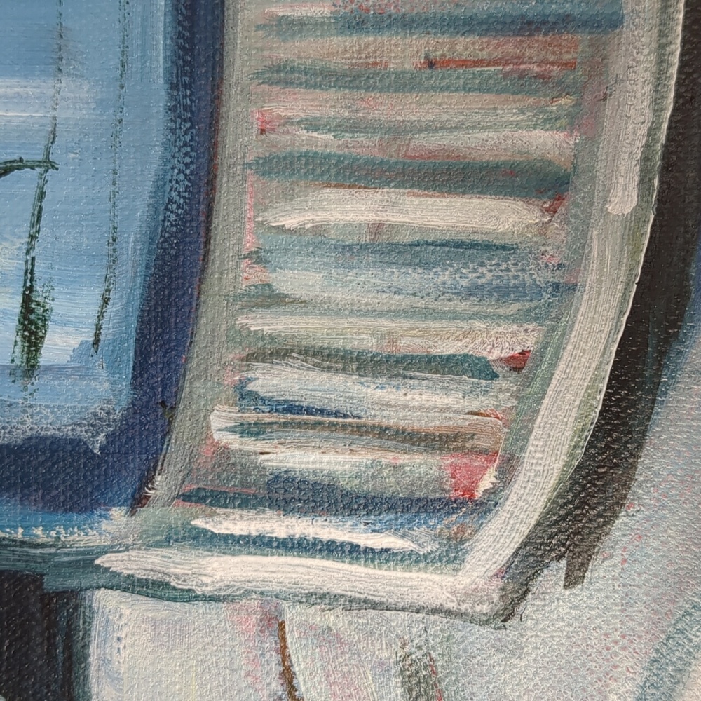 New Painting Abstract Martini Glasses Still Life Original Acrylic Signed Canvas - Picture 8 of 12
